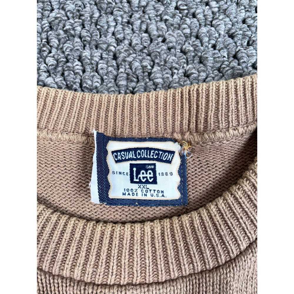 Lee VTG 90s Lee Textured Cotton Sweater Adult 2XL… - image 3