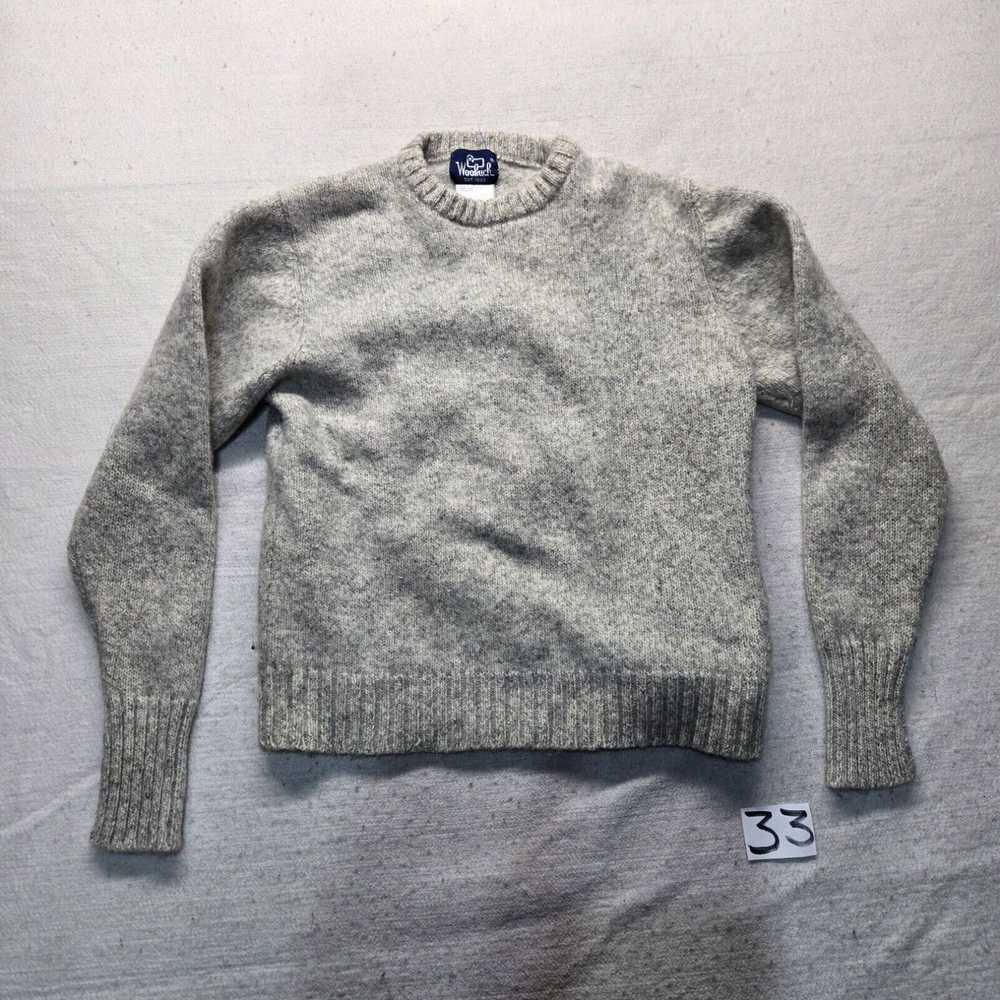 Vintage Woolrich Brown Tan Sweater Lambs Wool Ble… - image 1