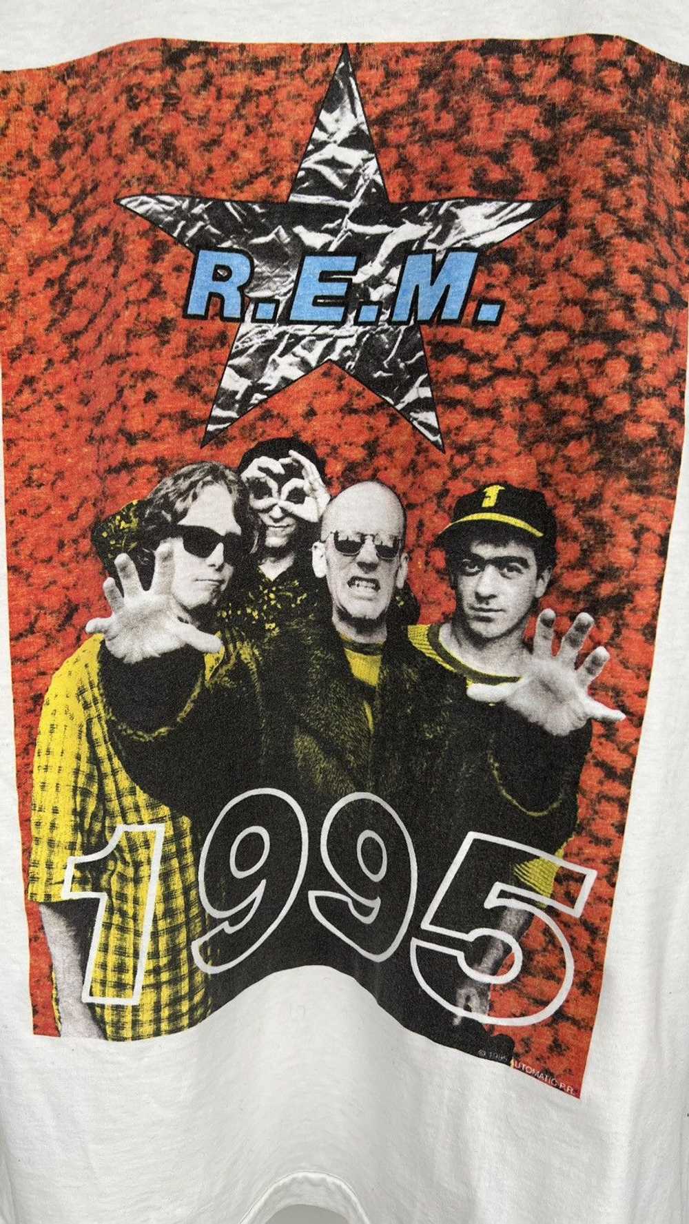 Band Tees × Vintage Vintage 1995 REM tee Tour R.E… - image 7
