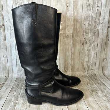 FRYE LINDSAY PLATE Knee High RIDING BOOTS Black 7… - image 1