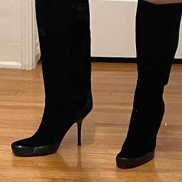 black velvet Sergio rossi boots