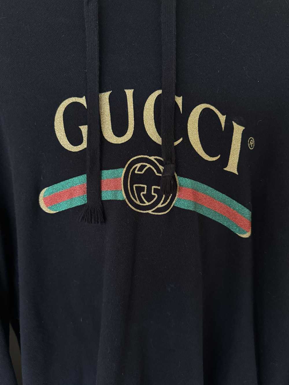 Gucci Glitter Gucci Embrodiered Wolf Hoodie - image 2
