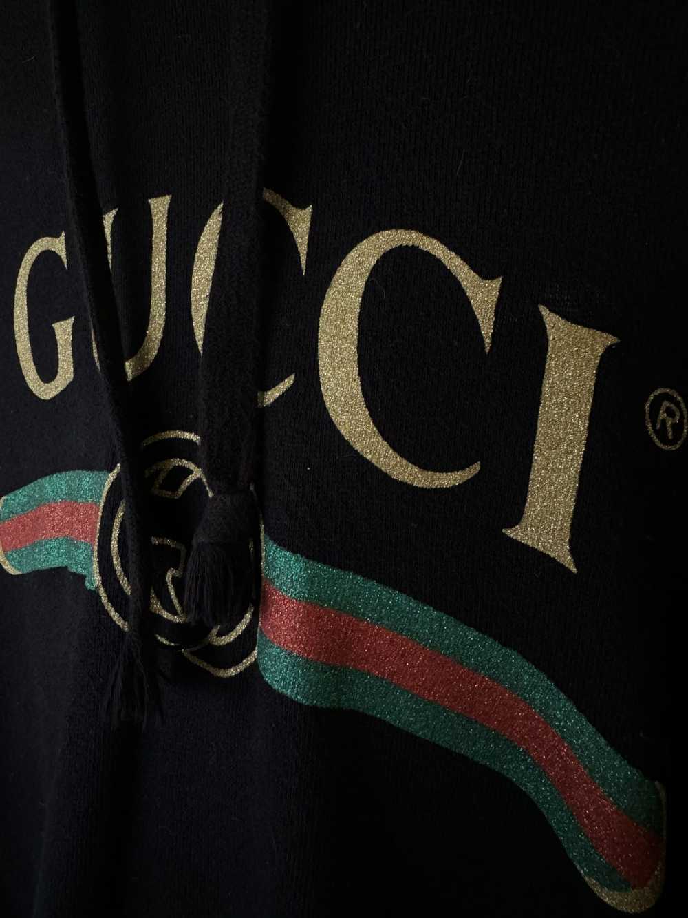 Gucci Glitter Gucci Embrodiered Wolf Hoodie - image 3