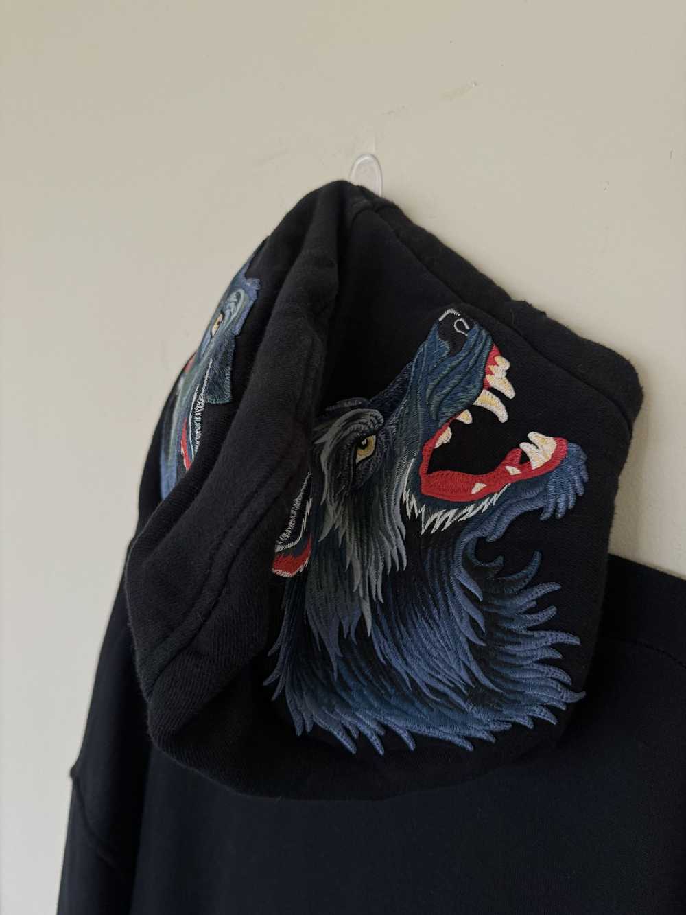 Gucci Glitter Gucci Embrodiered Wolf Hoodie - image 7