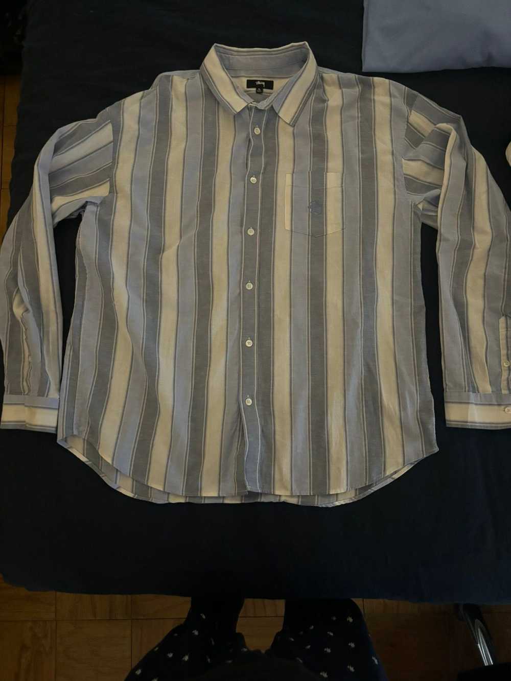 Stussy Stüssy Wide Striped Shirt blue - image 1