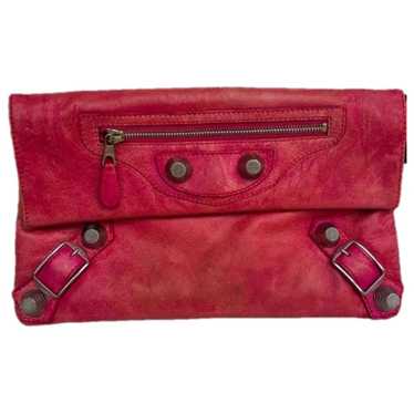 Balenciaga Envelop leather clutch bag