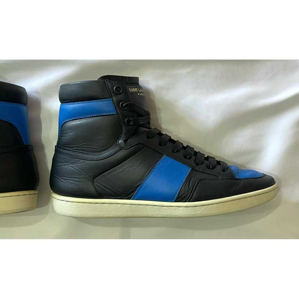 Saint Laurent Sl/100H leather high trainers - image 10