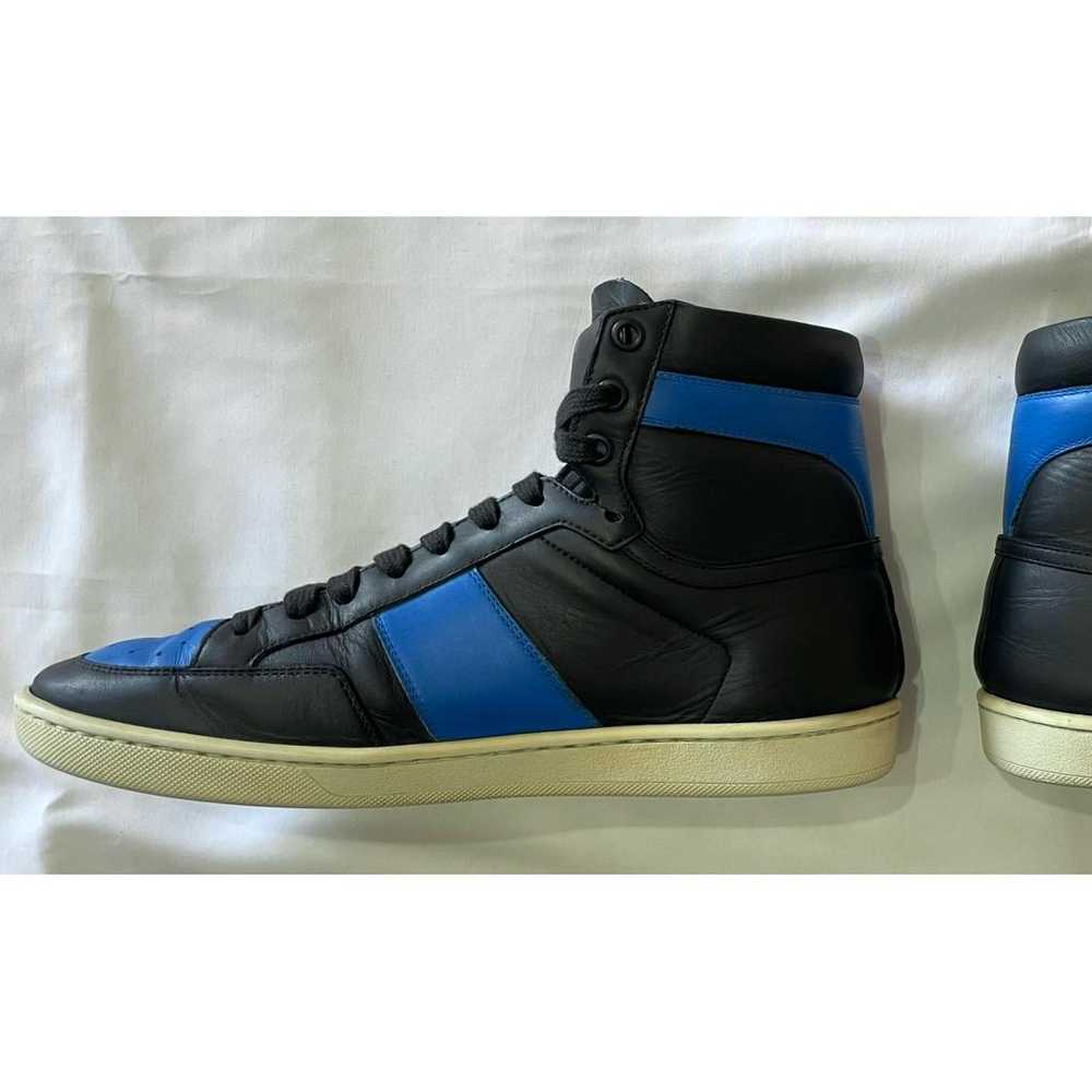 Saint Laurent Sl/100H leather high trainers - image 11