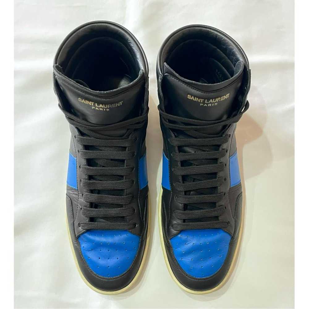 Saint Laurent Sl/100H leather high trainers - image 4