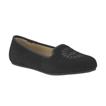 UGG Alloway Black Suede Slippers Size 7 - image 1