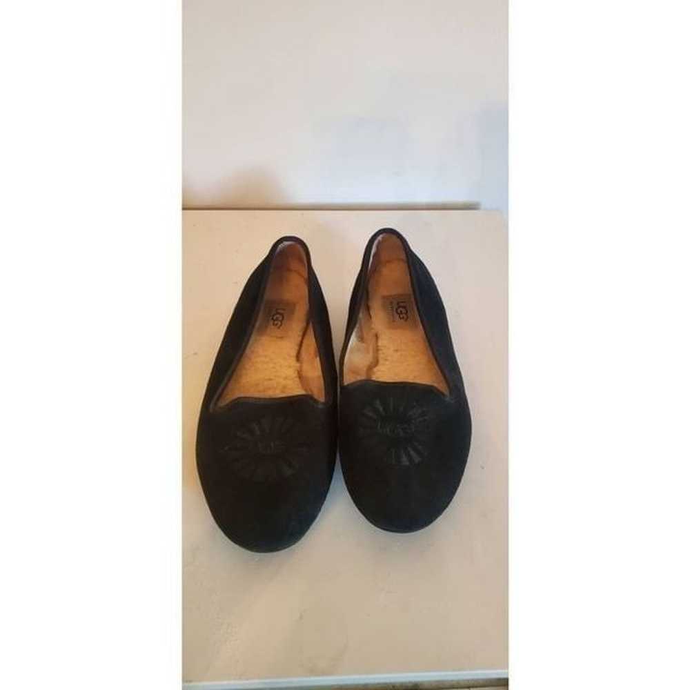 UGG Alloway Black Suede Slippers Size 7 - image 2
