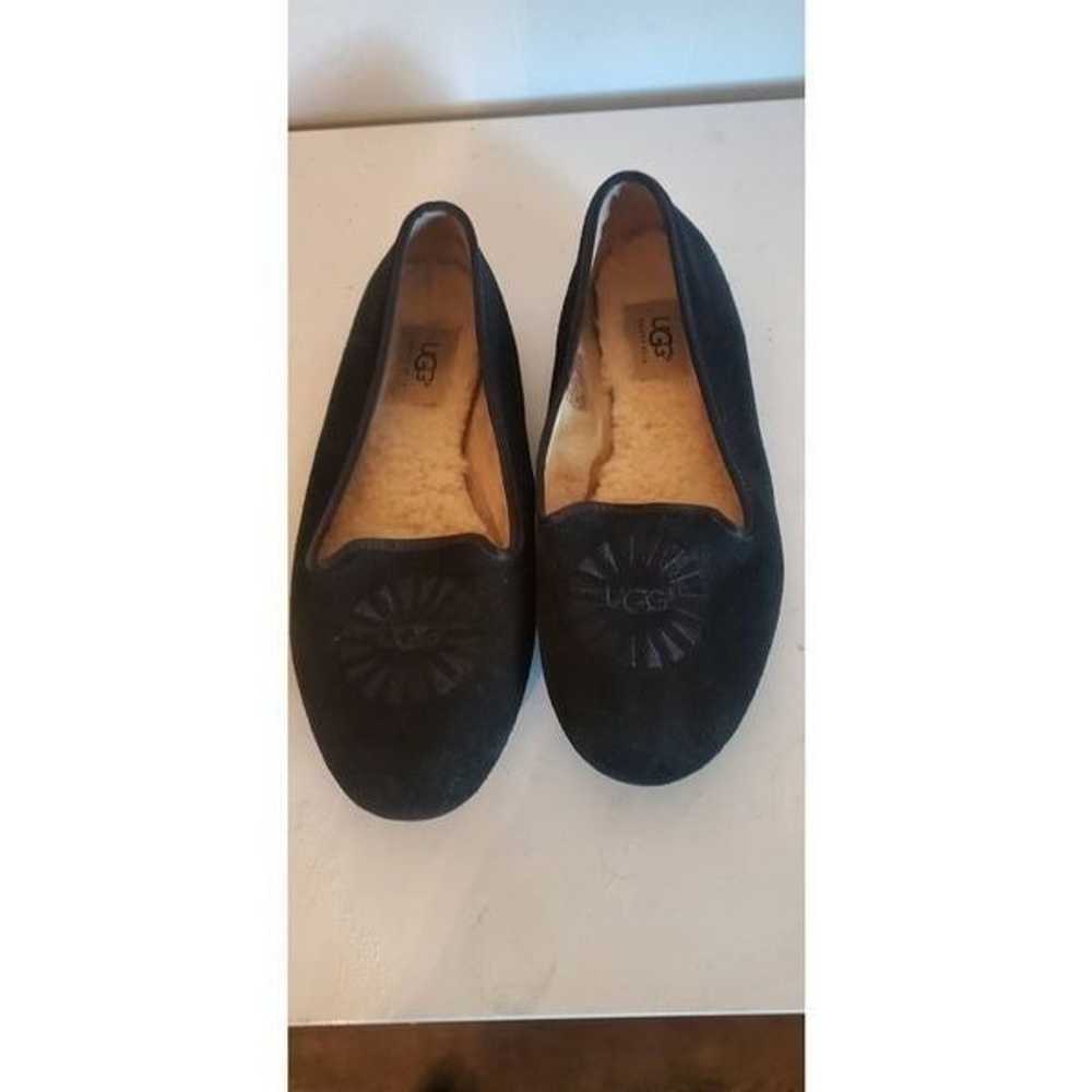 UGG Alloway Black Suede Slippers Size 7 - image 3