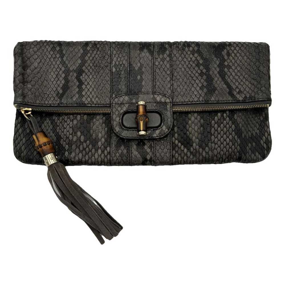 Gucci Bamboo python clutch bag - image 1