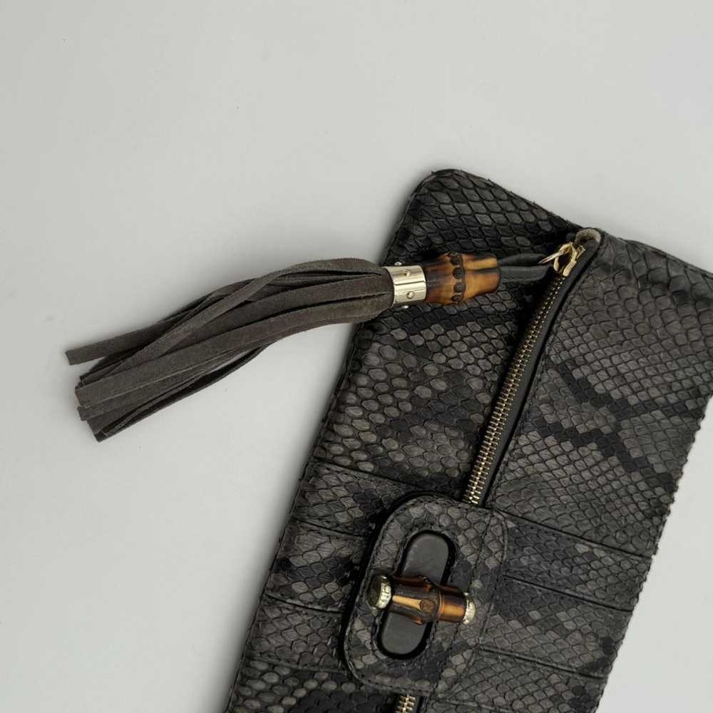 Gucci Bamboo python clutch bag - image 2
