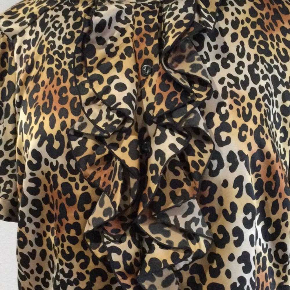 Worthington Worthington Leopard Print Ruffled But… - image 3