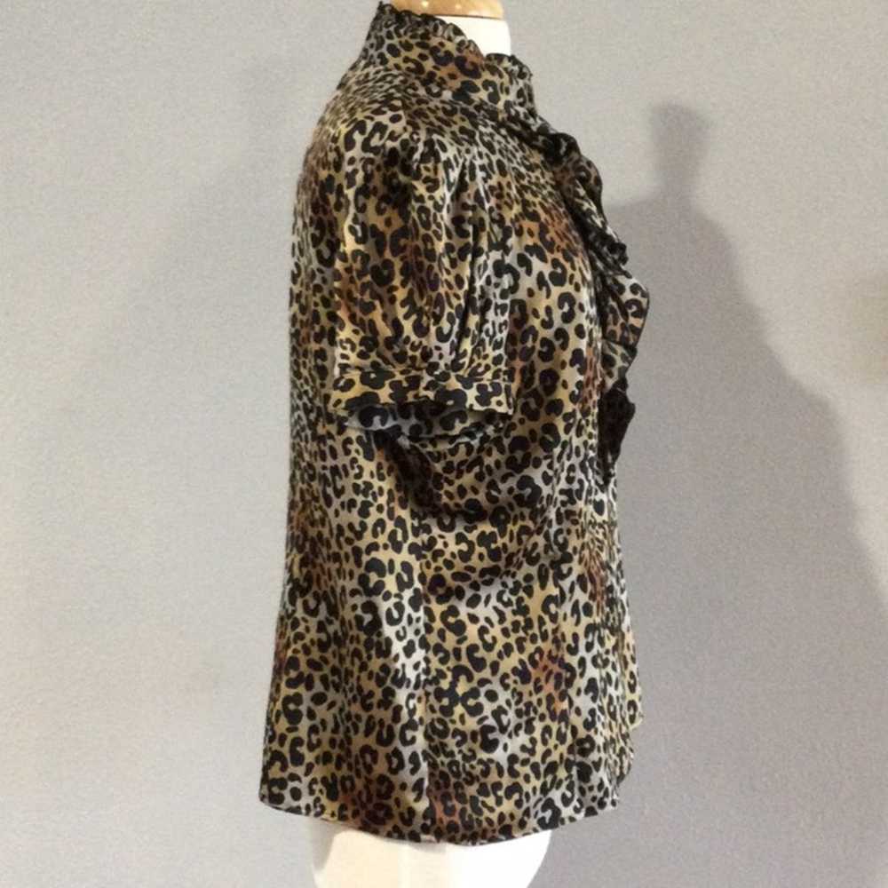 Worthington Worthington Leopard Print Ruffled But… - image 5