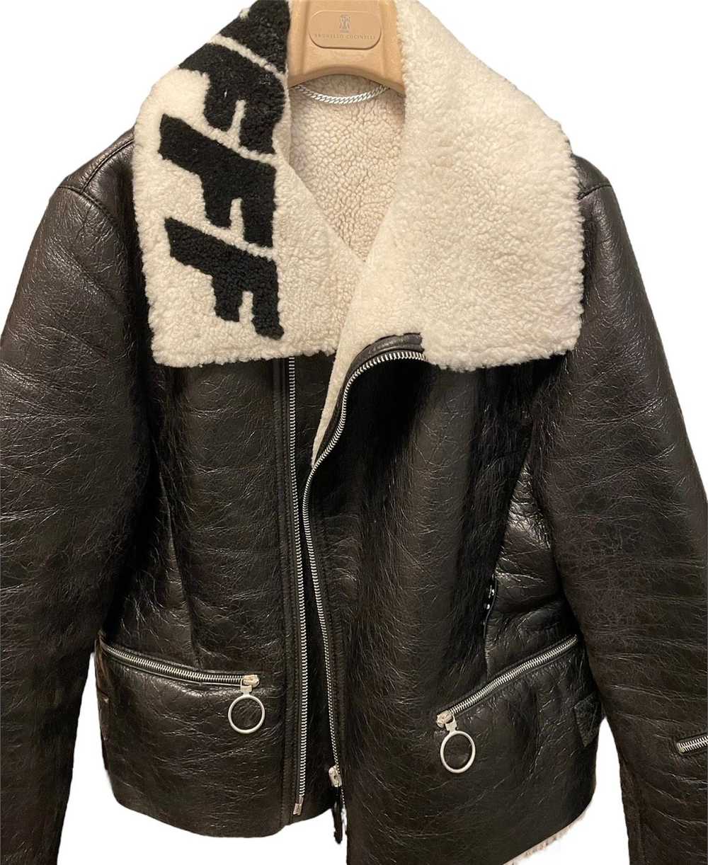 Off-White 🔥Off-White🔥Shearling Leather Jacket - image 2