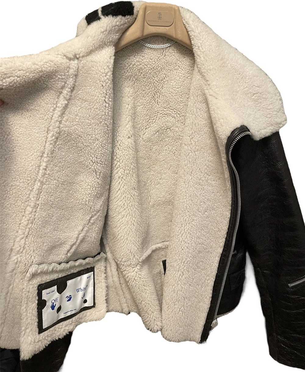 Off-White 🔥Off-White🔥Shearling Leather Jacket - image 4