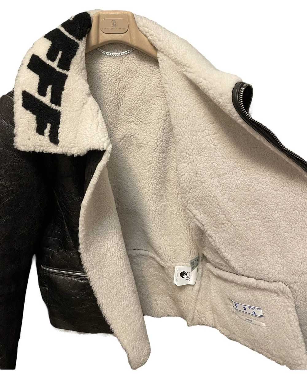 Off-White 🔥Off-White🔥Shearling Leather Jacket - image 5