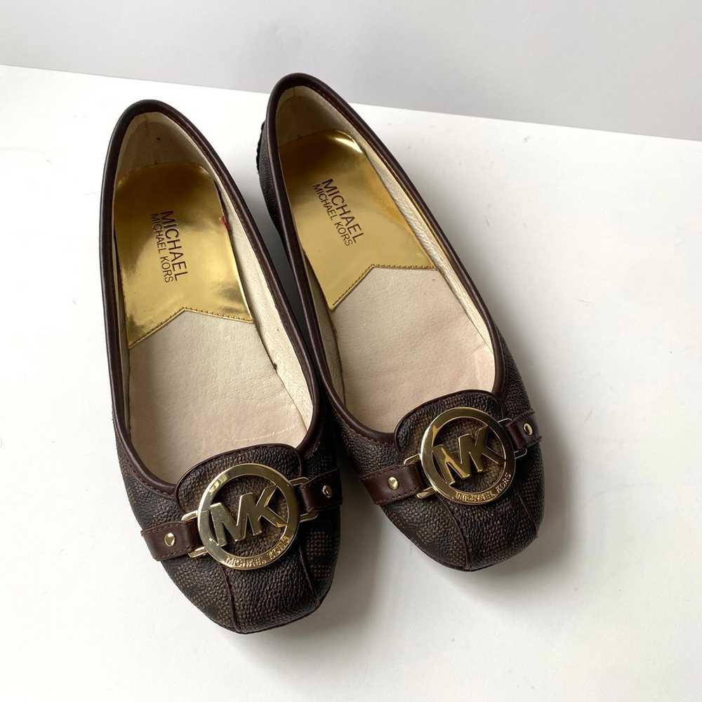 Michael Kors Signature Logo Canvas Lillie Ballet … - image 1