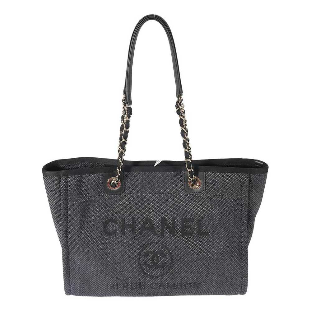 Chanel Deauville leather handbag - image 1