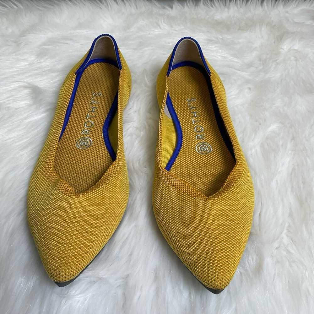 Rothy’s Mustard Pointy Mesh Flats  Size 9 - image 1