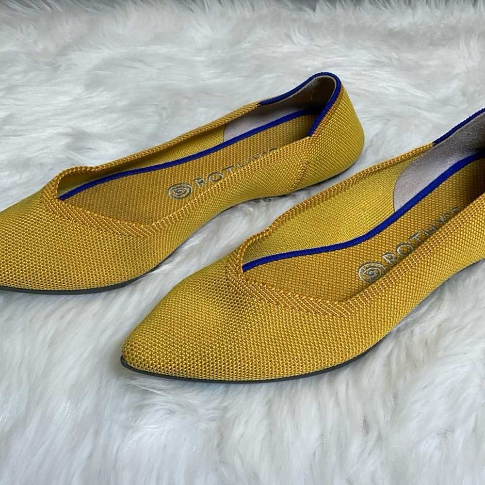 Rothy’s Mustard Pointy Mesh Flats  Size 9 - image 3