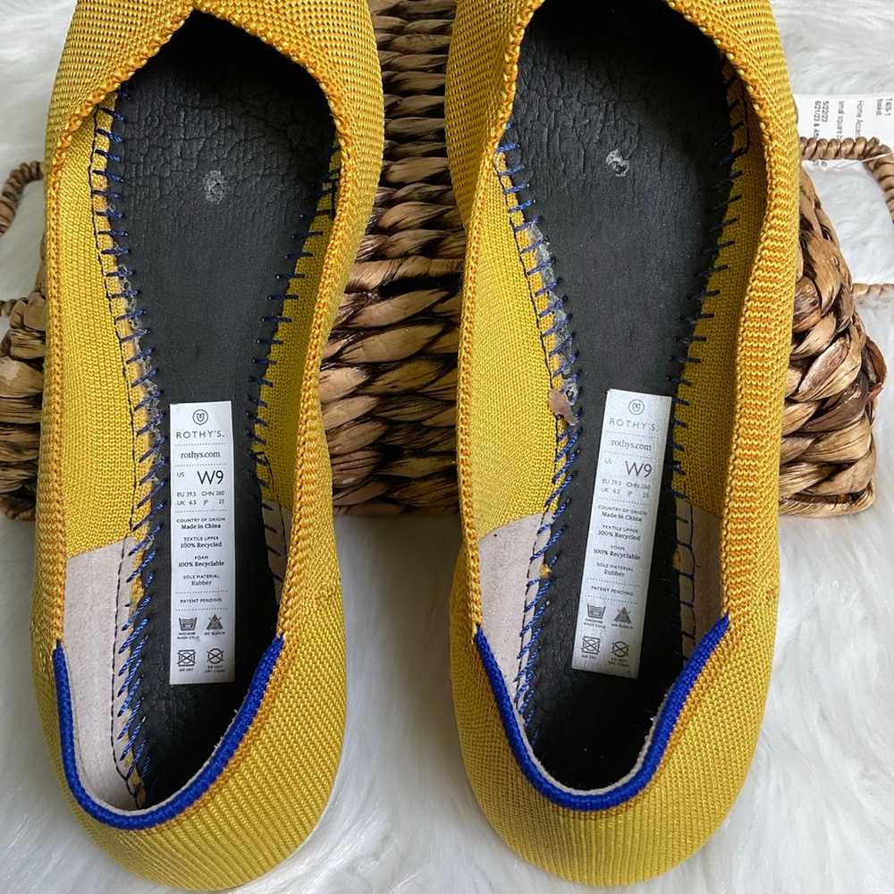 Rothy’s Mustard Pointy Mesh Flats  Size 9 - image 7