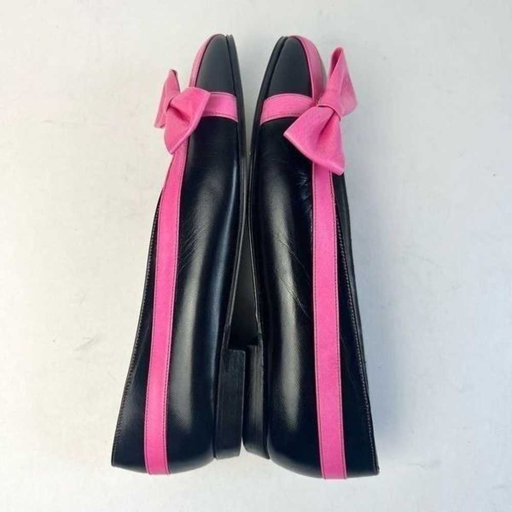 Vintage Carel Paris Ballet Flats Black with Pink … - image 7