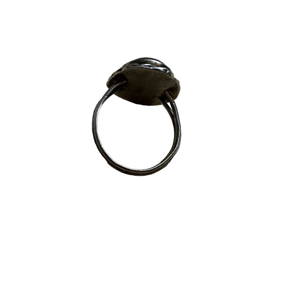Vintage Sterling Silver Brown Jasper Ring Size 10… - image 5