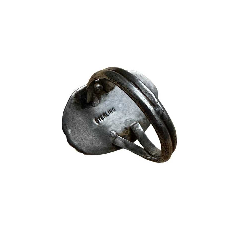 Vintage Sterling Silver Brown Jasper Ring Size 10… - image 6