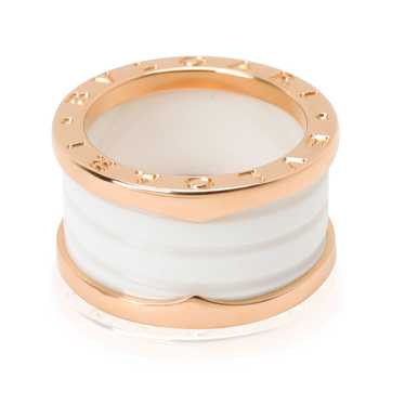 Bvlgari Bulgari B.Zero1 White Ceramic Ring in 18K… - image 1