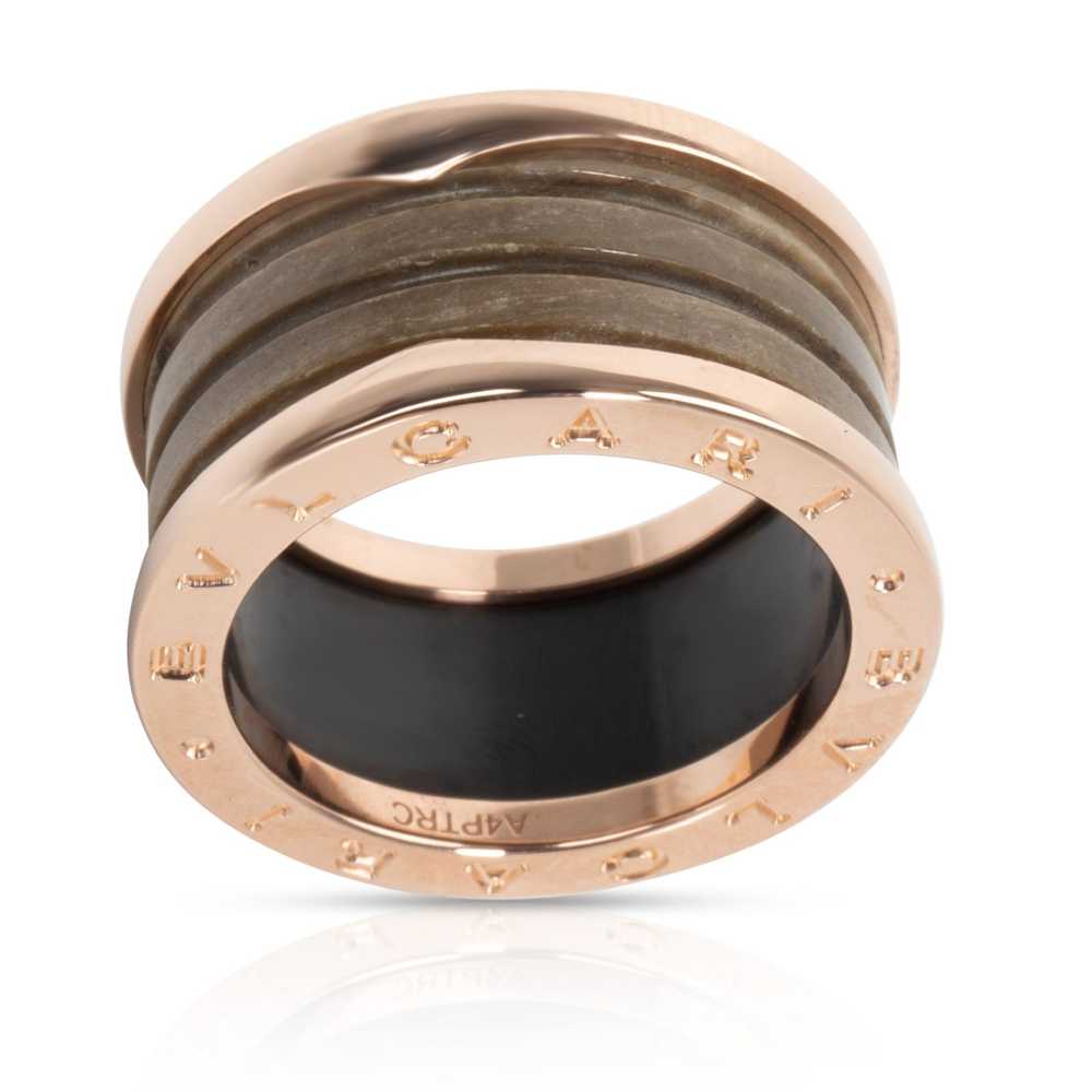 Bvlgari Bulgari B Zero 1 Brown Marble Ring in 18K… - image 3