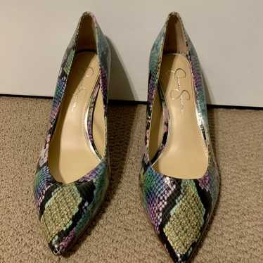 Jessica Simpson snakeskin heels