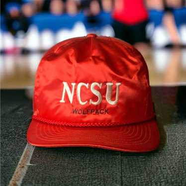 Vintage NC State NCS Wolfpack store Snap Back Hat Cap AJD Superstripe Rare.