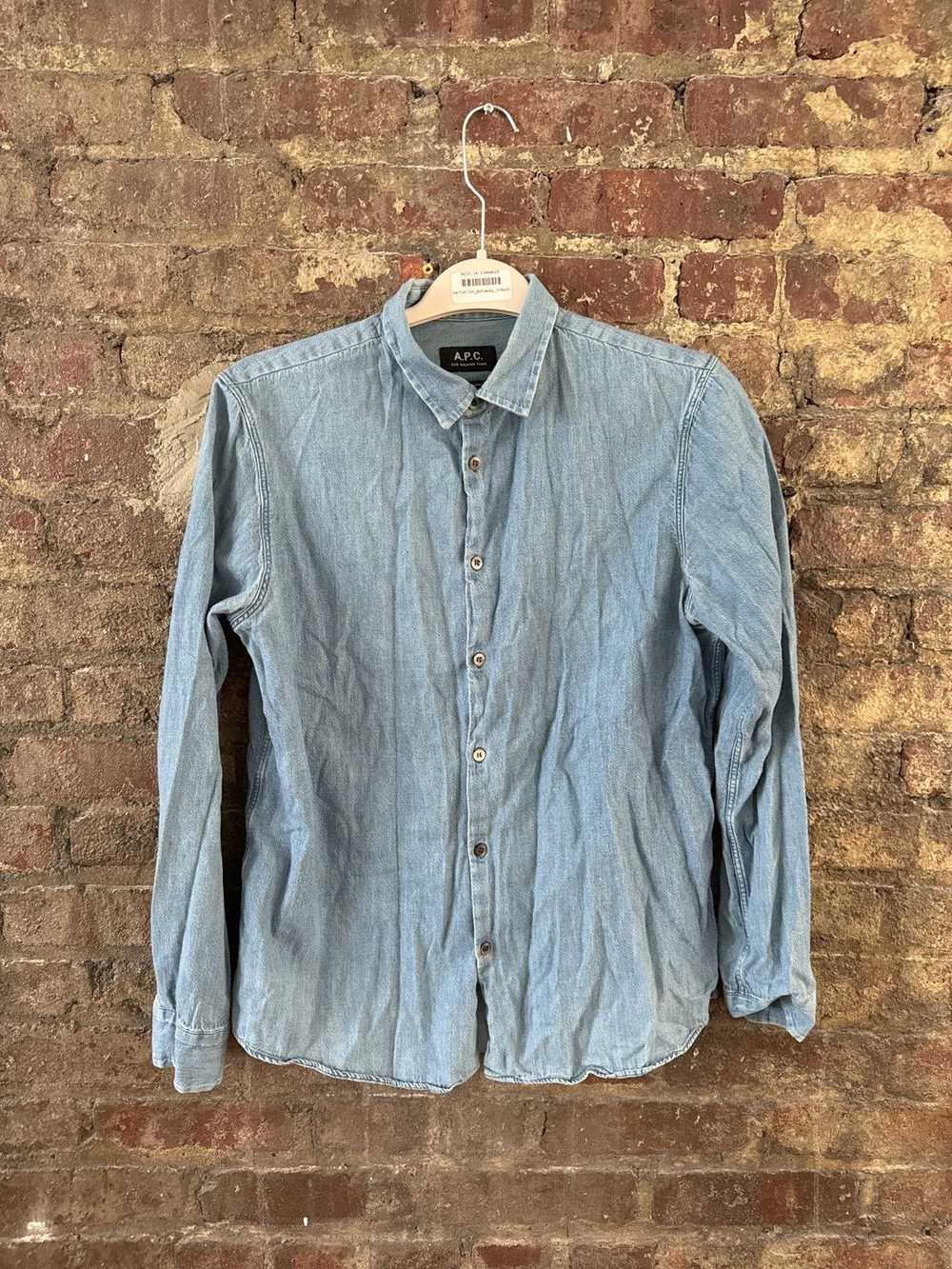 A.P.C. APC Indigo Cotton Button Down - image 1