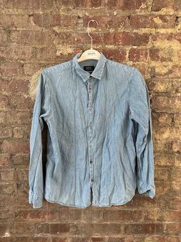 A.P.C. APC Indigo Cotton Button Down - image 1