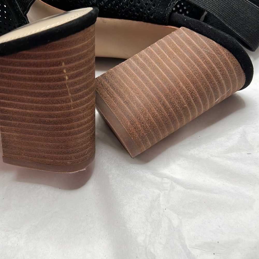 Marc Fisher size 10 medium black suede block heel… - image 7