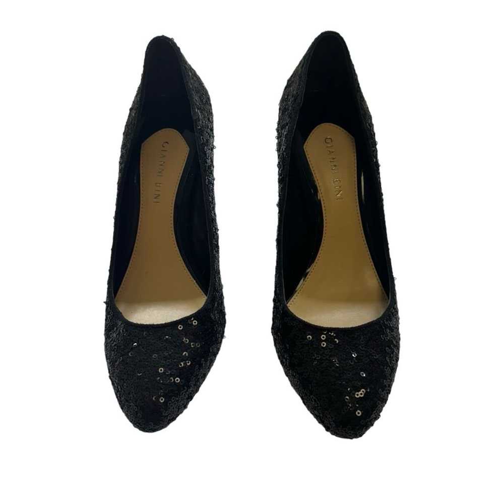 Women's Gianni Bini Black Sequin Heels Size 10M - image 1