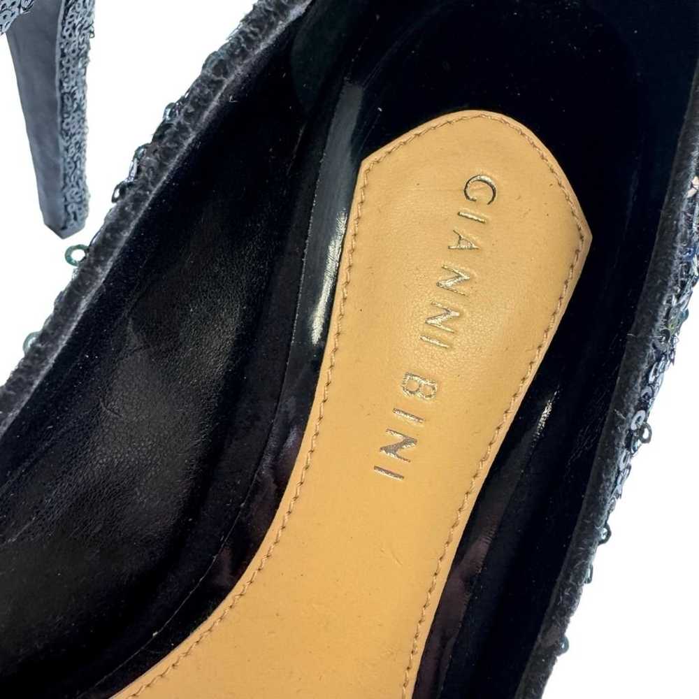 Women's Gianni Bini Black Sequin Heels Size 10M - image 2