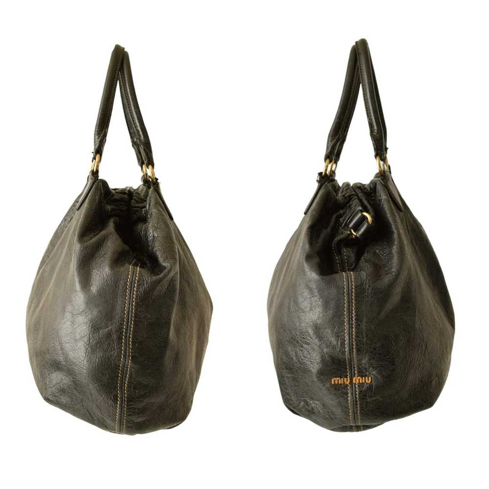 Miu Miu Large Satchel in black leather shopping b… - image 3