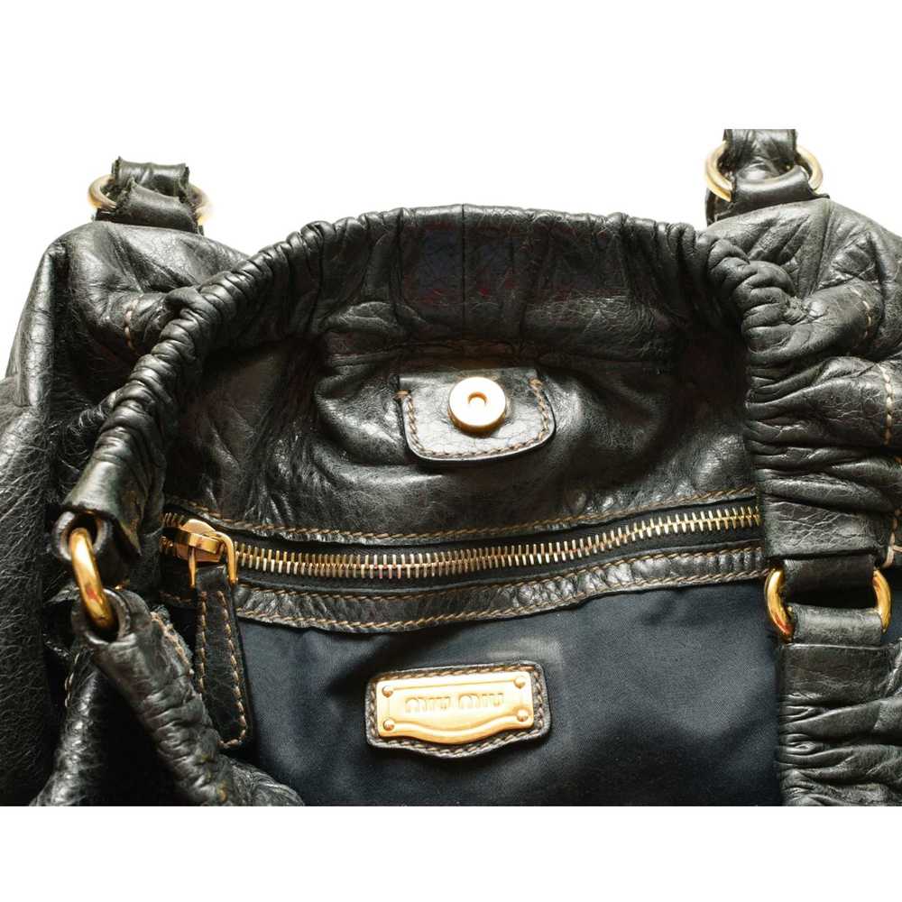 Miu Miu Large Satchel in black leather shopping b… - image 6