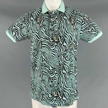 Icecream Green Black Tiger Print Cotton Buttoned P