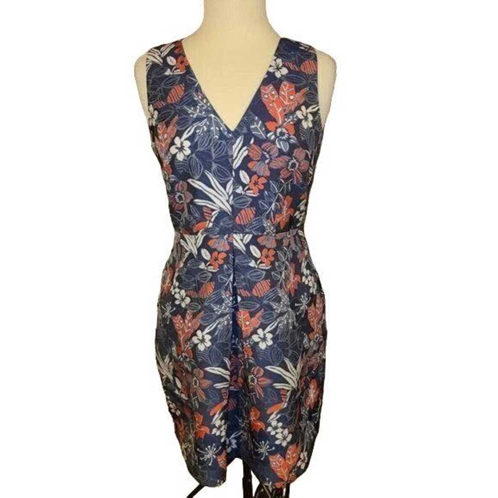 Other Maison Jules Size 4 Fit & Flare Flower Midi… - image 1
