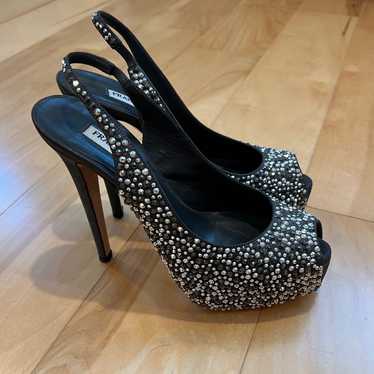 Francesco Sacco rhinestone stiletto slingback heel