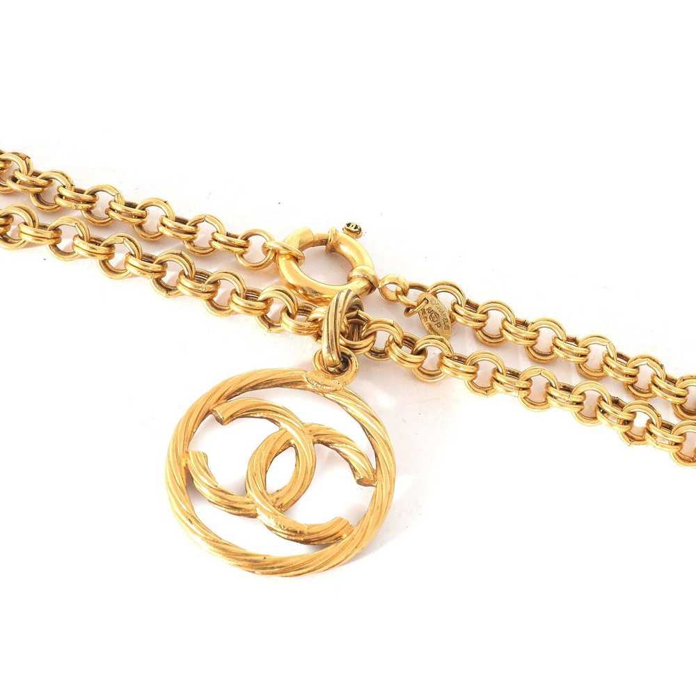 Chanel Chanel 1993 Encircled CC Necklace in Gold … - image 3