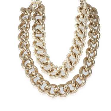 Chanel Gold Tone Chanel 2013 Double Curb Chain Ch… - image 1