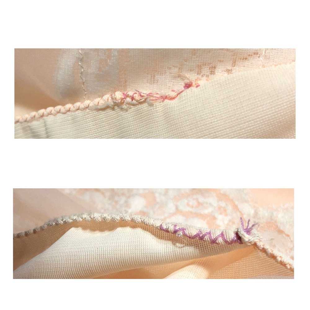 Vintage Vintage Peach and Pink Lace and Chiffon N… - image 10