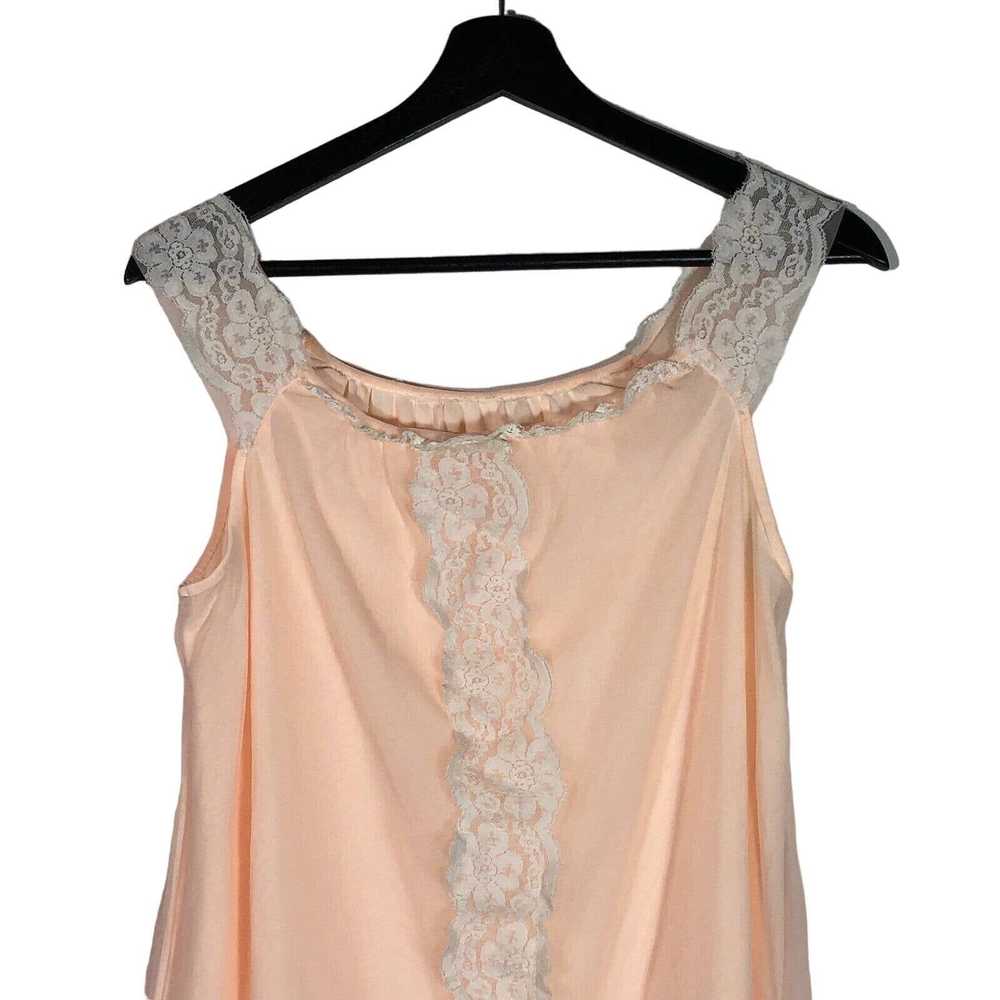 Vintage Vintage Peach and Pink Lace and Chiffon N… - image 2