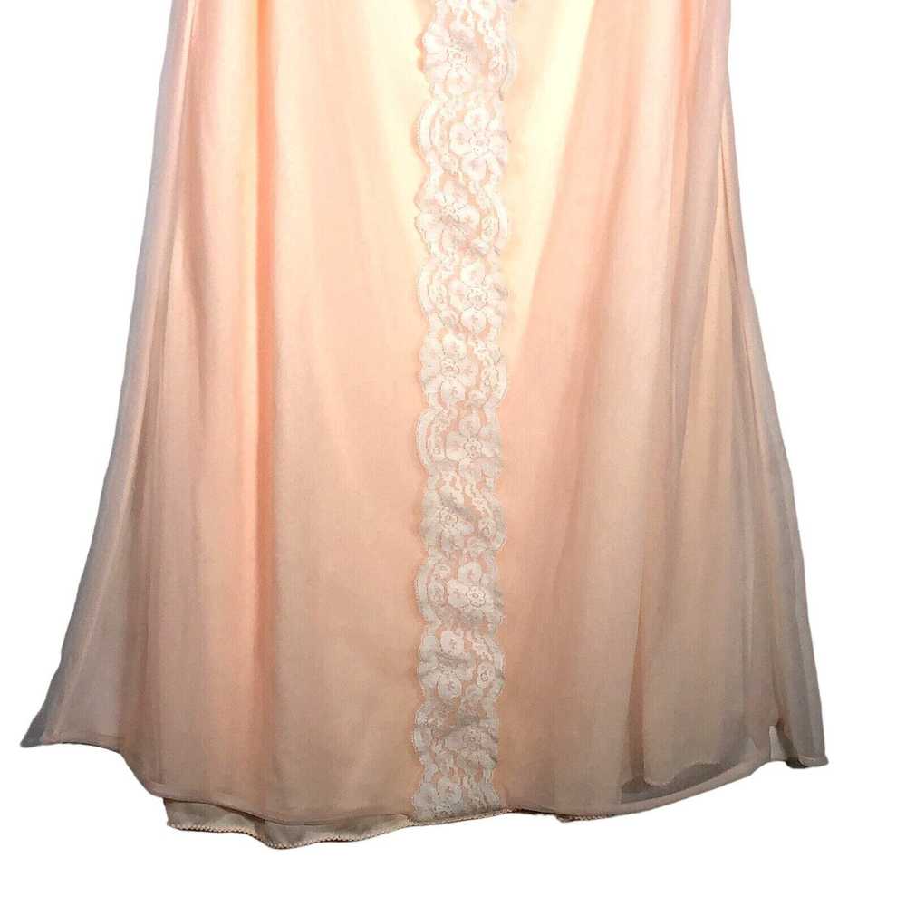 Vintage Vintage Peach and Pink Lace and Chiffon N… - image 3